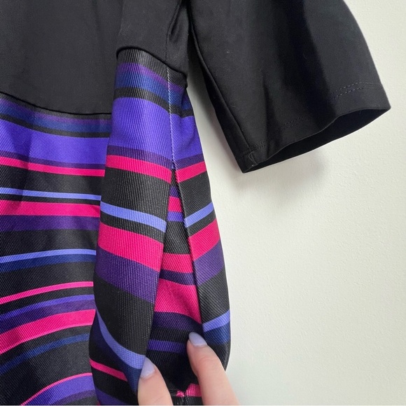 ModCloth Hutch Twofer Pink Purple Striped Sheath Party Dress pockets - Picture 8 of 15